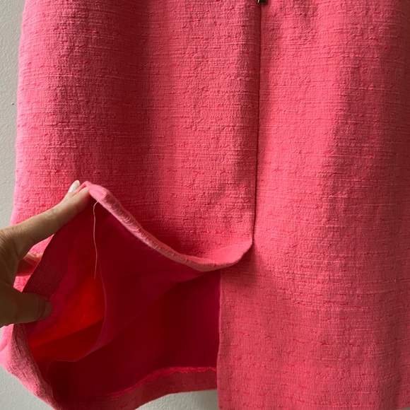 Kate Spade Sz 8 Coral Pink Midi Lined Tank Sheath V Neck Dress Back Zip - Picture 8 of 12